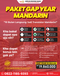 Gap year mandarin