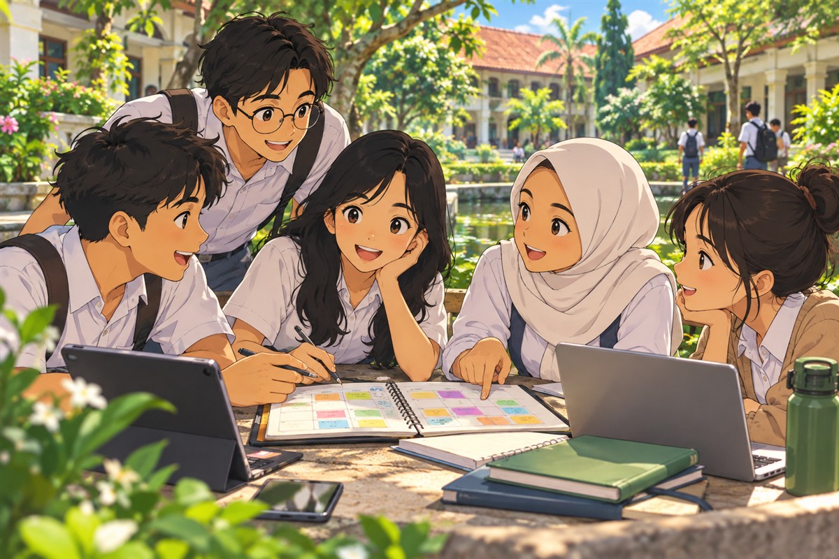 biaya gap year Mandarin melalui diskusi rencana belajar bersama teman