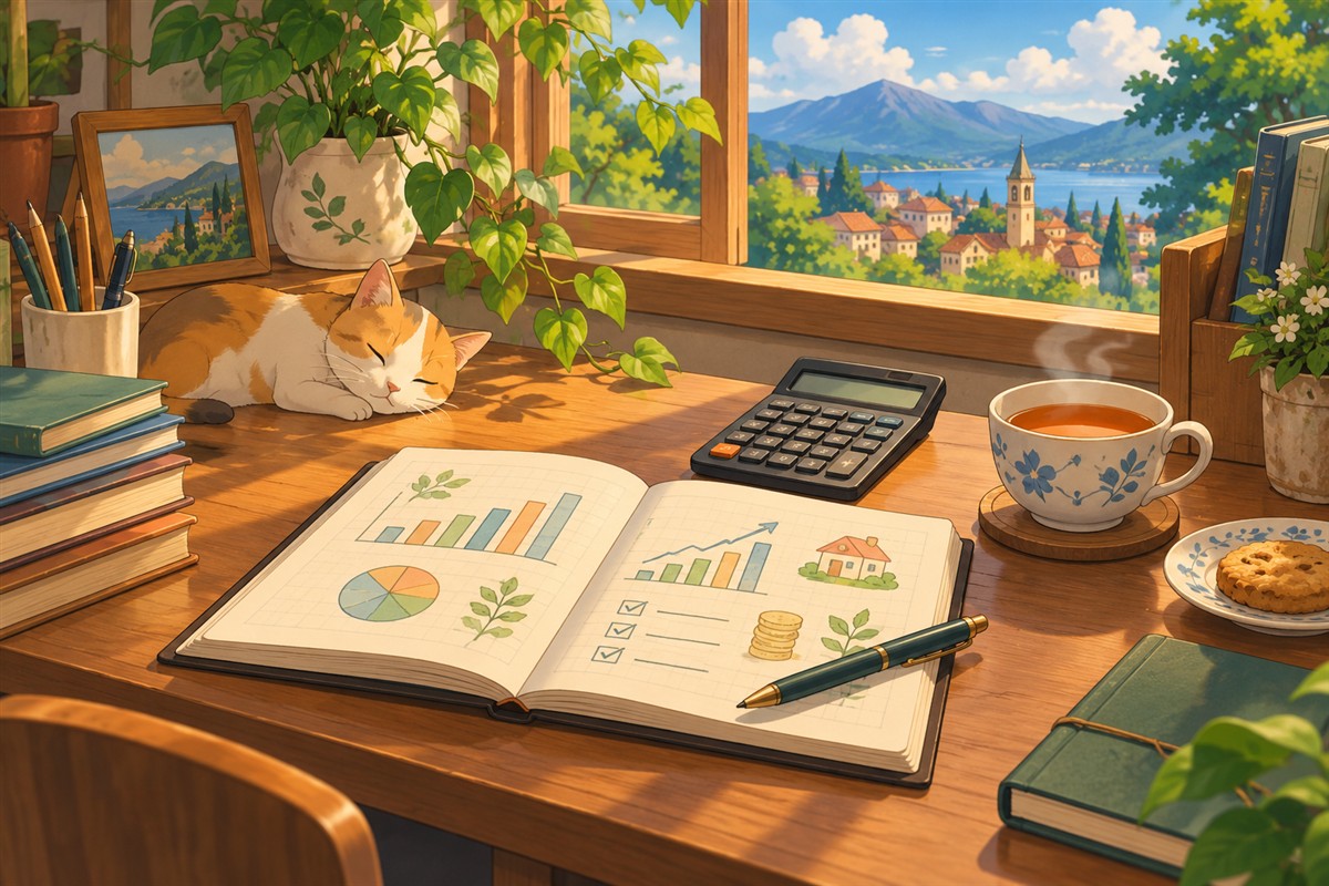 Buku dan catatan untuk latihan Mandarin secara rutin