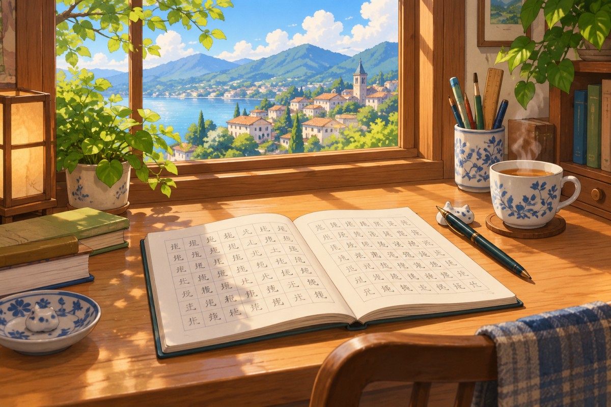 Buku untuk latihan menulis dan membaca Mandarin